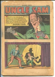 National Comics #35 1943- Quality-The Unknown-Uncle Sam vs Invisible Man-P 