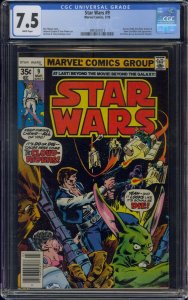 STAR WARS #9 CGC 7.5 WHITE PAGES 