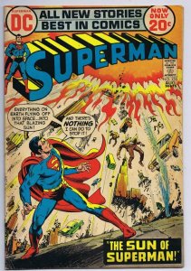 Superman #255 ORIGINAL Vintage 1972 DC Comics Sun of Superman