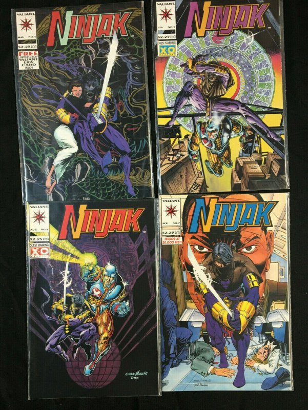 NINJAK VALIANT 16 COMICS LOT #2 + 3 SIGNED BY JOE QUESADA 1-14 + #0, #00 VF-NM