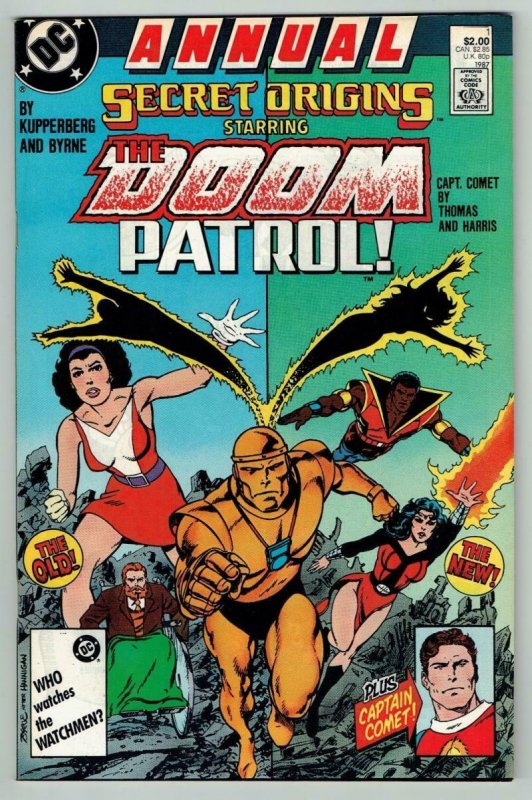 SECRET ORIGINS #1, VF/NM, Annual, Doom Patrol, DC 1987 more DC in store