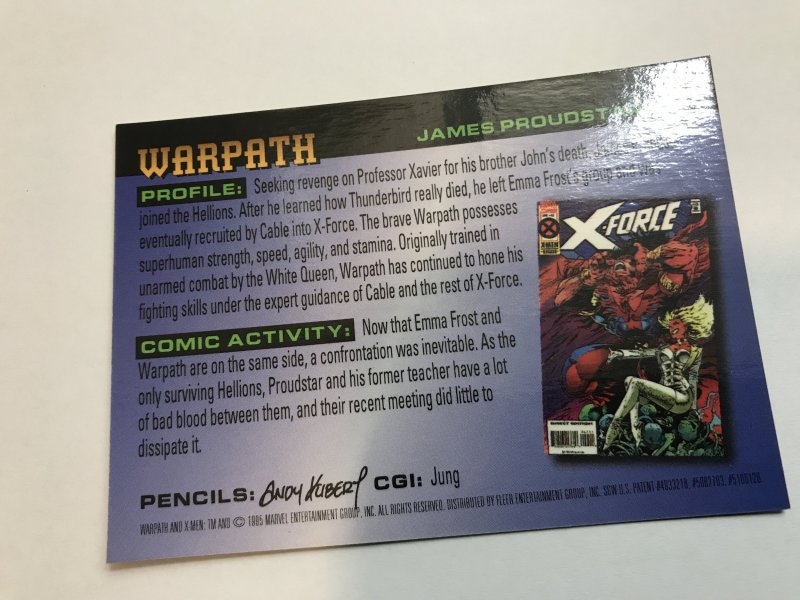 WARPATH #24 card : 1995 Fleer Ultra X-men Chromium; NM/M, base, Kubert art