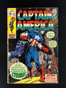Captain America #124 (1970) GD Nick Fury, M.O.D.O.K Appearances