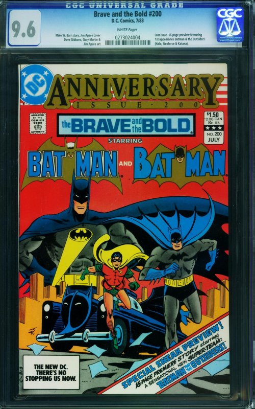 BRAVE AND THE BOLD #200 CGC 9.6-First Katana-Suicide Squad- 0273024004