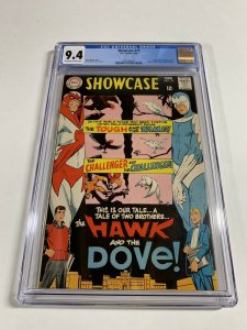 Showcase 75 Cgc 9.4 Ow/w Pages 1st Hawk And Dove Dc Silver Age