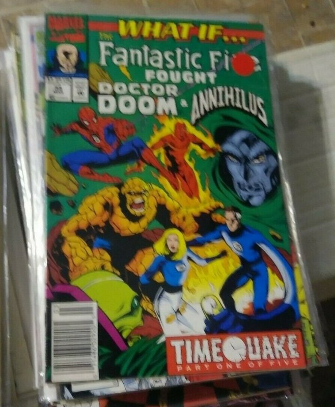 What If...? # 35  1992  Marvel time quake pt 1+ fantastic five vs doom annihilus