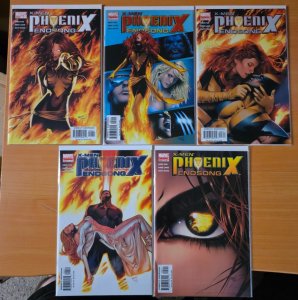 X-Men Phoenix: Endsong 1-5 Complete Set Run! ~ NEAR MINT NM ~ 2005 Marvel Comics