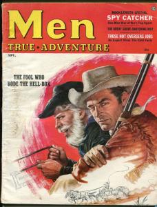 Men 9/1956-Atlas-western cover-Rudy Nappi-pulp action-cheesecake-Pinto-VG