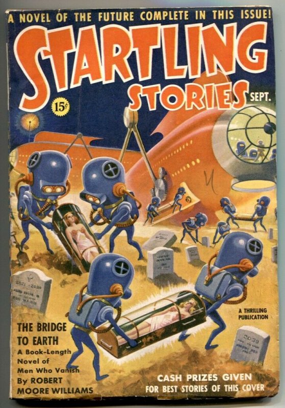 Startling Stories Pulp September 1939- 1st Schomburg pulp cover FN-