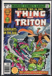 Marvel Two-in-One #65 (1980) Triton [Key Issue]