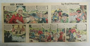 Red Ryder Sunday Page by Fred Harman from 4/7/1957 Third Page Size! Western !
