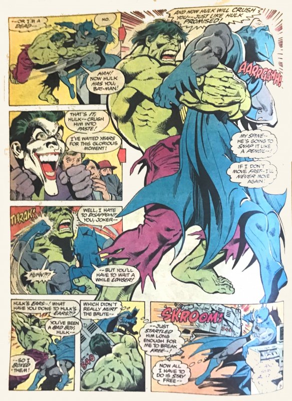 Monstrously Huge! DC SPECIAL SERIES #27 BATMAN VS HULK (1981) 10 x 13 Amazing!