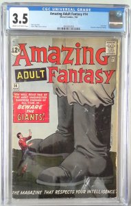 AMAZING ADULT FANTASY 14 (1961) CGC 3.5 Pre - Spider-Man 1st Appearance (SLAB...