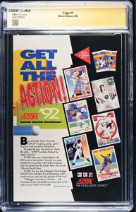 Cage #1 Signed By Mike Colter (4/92) Graded CGC x JSA 9.8