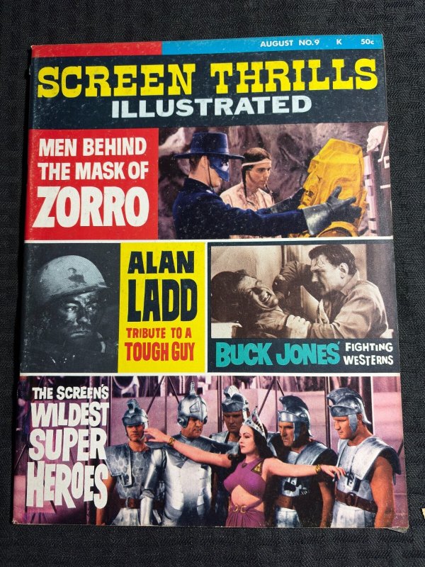 1964 SCREEN THRILLS ILLUSTRATED Magazine #9 FN 6.0 Buck Jones / Super-Heroes