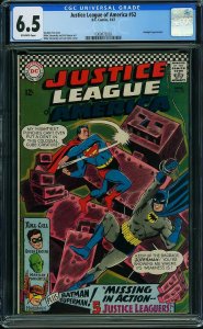 Justice League of America #52 (1967) CGC 6.5 FN+