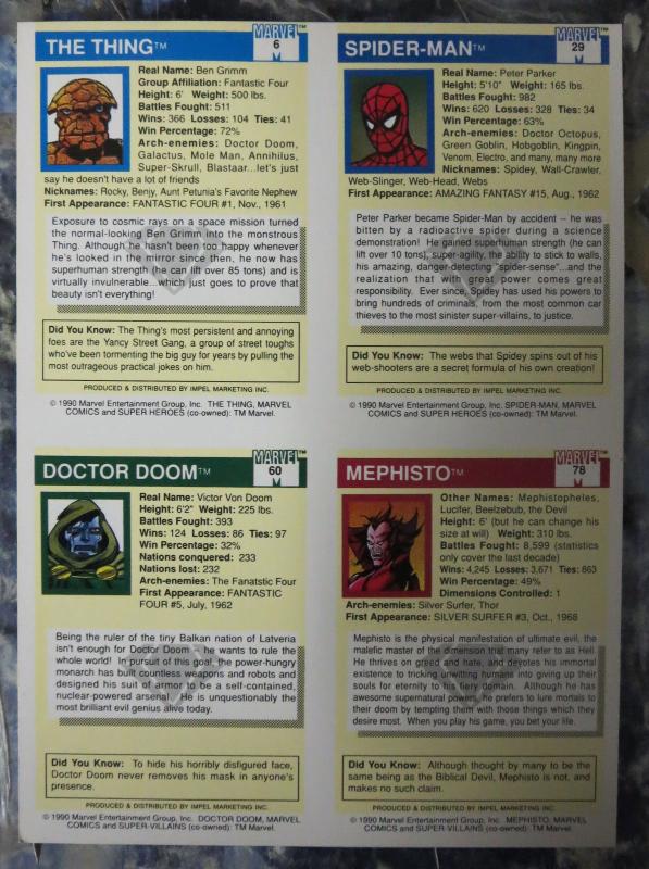 Marvel Universe Uncut Card Sheet #6- Diamond Previews Exclusive1990Spider Man