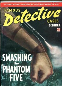 Famous Detective Cases October 1935--MAIDENS-PHANTOM-DARK PASSION-DEATH VG