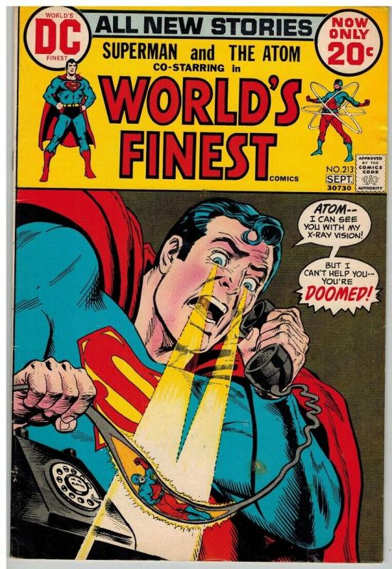 WORLDS FINEST 213 VG+ Sept. 1972 