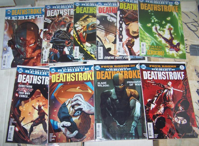  DEATHSTROKE  #  1 2 3 4 5 6 7 8 9 10 + 2016 DC UNIVERSE +REBIRTH ONE SHOT #1