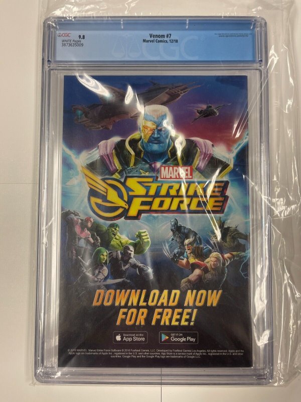 Venom # 7 CGC Graded 9.8 Marvel Comic Book 1st Dylan Brock Appearance JH8