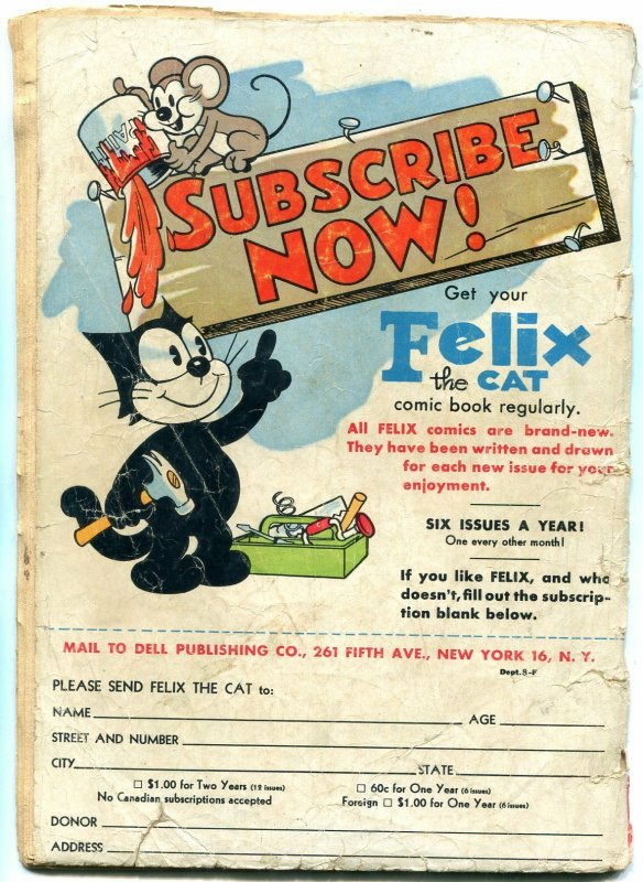 Felix the Cat #4 1948- Golden Age Funny Animal- Monty Monk reading copy