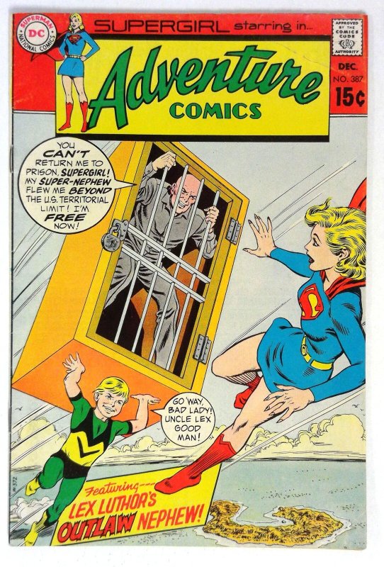 Adventure Comics #387 (1970) Supergirl Luthor Anderson DC VG