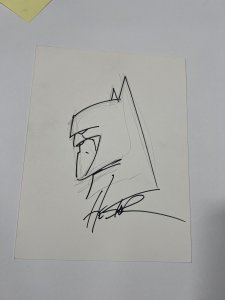 Phil Hester Batman Head Sketch Original Art 8.5x11 Magazine Board