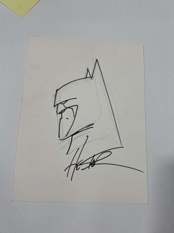 Phil Hester Batman Head Sketch Original Art 8.5x11 Magazine Board