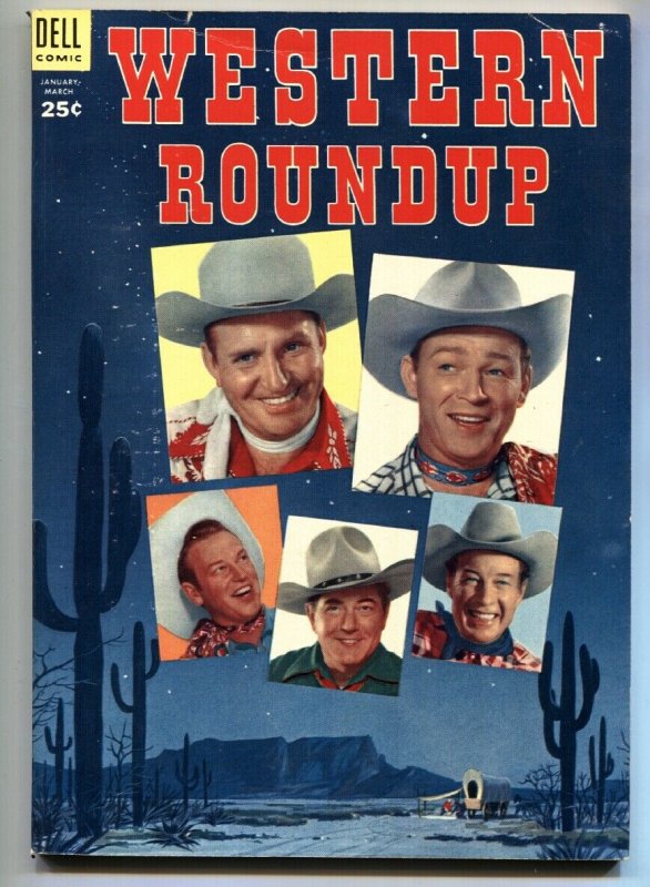 Western Roundup #5 1954- Gene Autry-Roy Rogers-High Grade VF