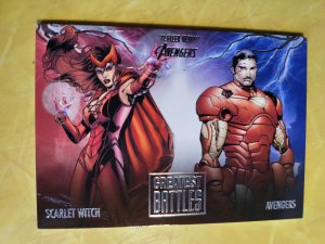 2022 Fleer Ultra Avengers Greatest Battles #EB-6 Scarlet Witch vs Iron Man