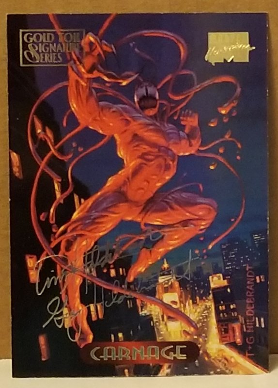 1994 Marvel Masterpieces Gold Foil Signature Series #20 Carnage/Hildrebrandt