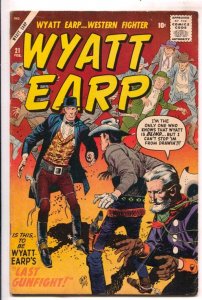 Wyatt Earp #21 1959- Marvel-Jack Davis cover-Dick Ayers story art-VG+