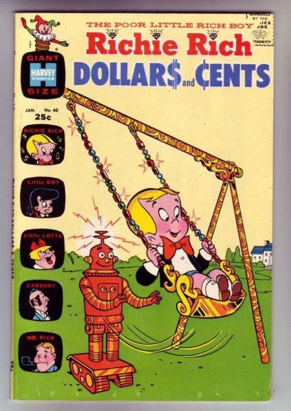 Richie Rich Dollars and Cents #40 (Jan-71) VF/NM High-Grade Richie Rich