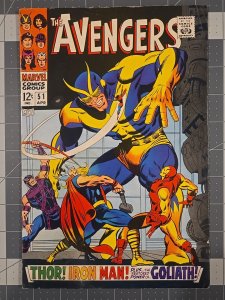 The Avengers #51 Hank Pym—Goliath Cover — Silver Age (Marvel Comics Apr-1968)