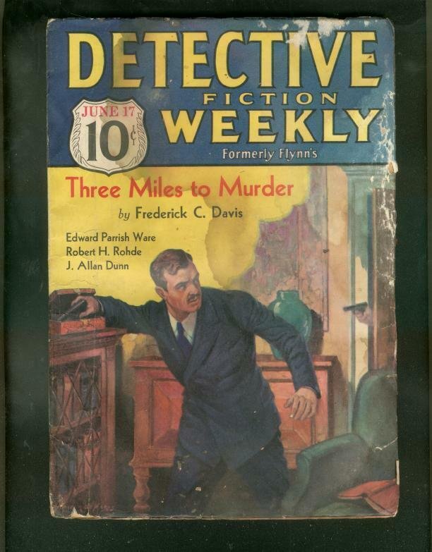 DETECTIVE FICTION WEEKLY PULP-6/17/33-THREE MILES MURDE FR