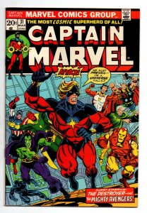 Captain Marvel #31 - Avengers - Drax - 1974 - VF+