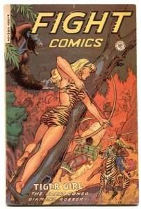 Fight Comics #78 1951- Tiger Girl- taillight cover F/VF