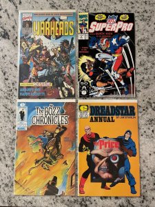 4 Comics Dreadstar Annual 1 Bozz Chronicles 1 Super Pro 2 Warheads 1 NM RH14