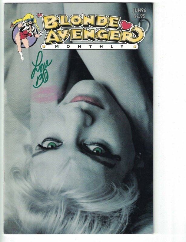 Blonde Avenger Monthly #4 signed and kissed by Cindy Johns - Blitz Weasel 96