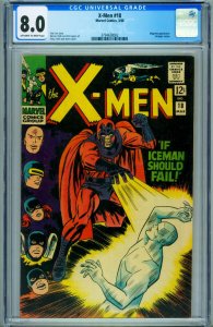 X-MEN #18 CGC 8.0 1966-MARVEL COMICS-ICEMAN-MAGNETO 3794638002 