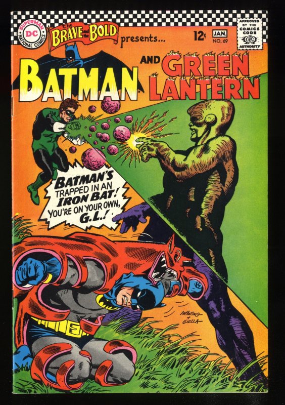Brave And The Bold #69 VF/NM 9.0 White Pages Batman Green Lantern!