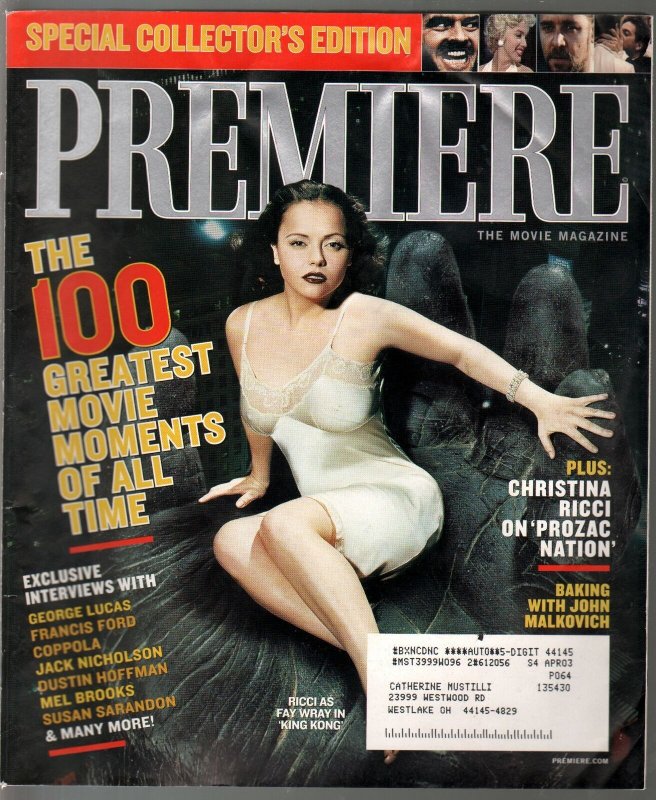 Premiere 3/2003-Christina Ricci-Movie Mag-George Lucas-Susan Sarandon-FN