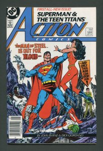 Action Comics (Superman) #584 / 9.4 NM  Newsstand  January 1987