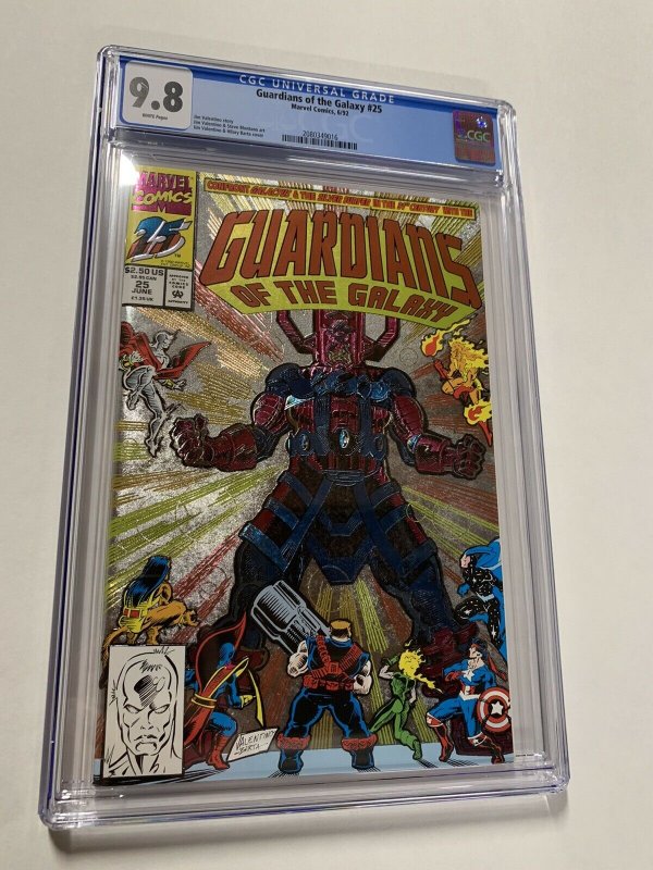 Guardians Of The Galaxy 25 Cgc 9.8 White Pages Marvel Foil Edition