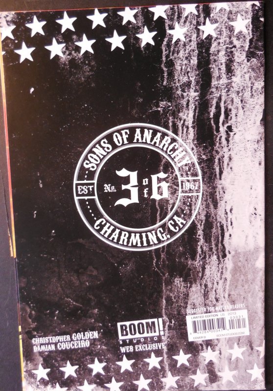 Sons of Anarchy 3 (2013)  Mugshot Variant Cover