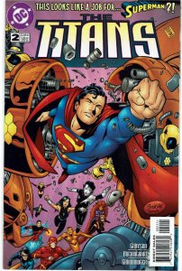 The Titans #2 (1999 v1) Superman Cyborg NM-
