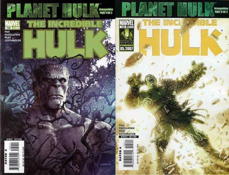 HULK (1999) 104-105  Planet Hulk Armegeddon parts 1-2