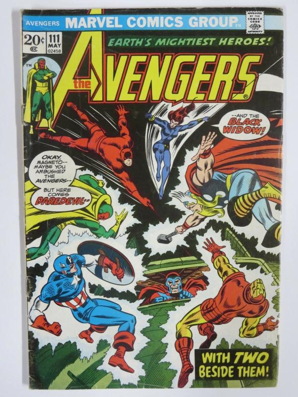 AVENGERS 111 VG May 1973 Daredevil! Black Widow! COMICS BOOK