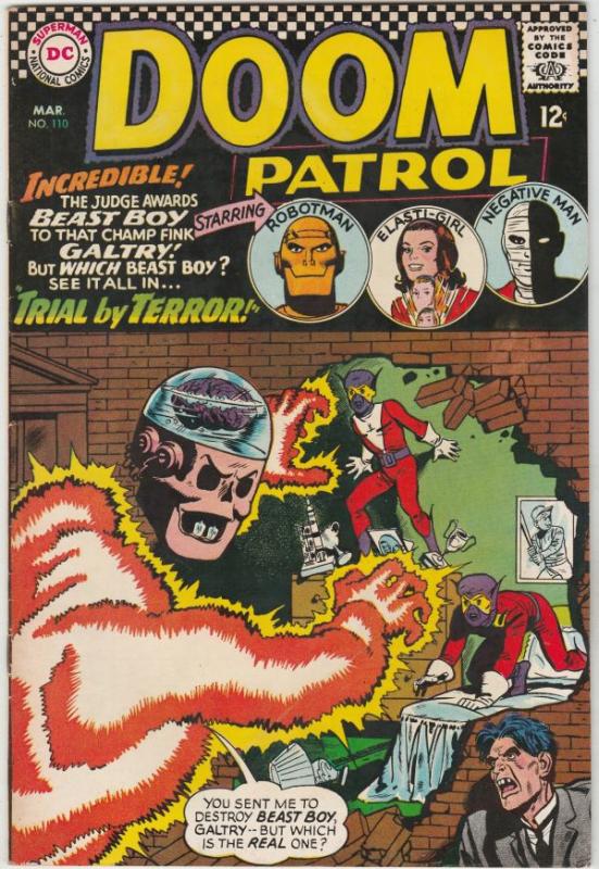 Doom Patrol #110 (Mar-67) VF+ High-Grade Proffesor, Negative Man, Elasti-Woma...